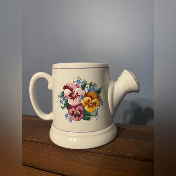 Hallmark Other - Hallmark Watering Can Ceramic Mug Pansies Are For‎ Thoughts